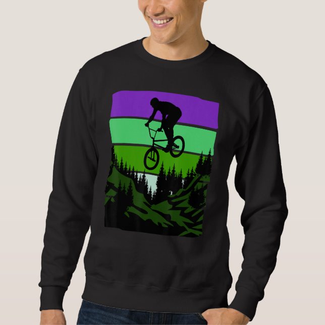 Cool DownHill Mountain Bike Design for Hardcore Cy Sweatshirt (Vorderseite)
