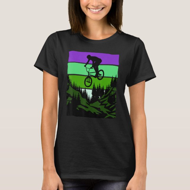Cool DownHill Mountain Bike Design for Hardcore Cy T-Shirt (Vorderseite)