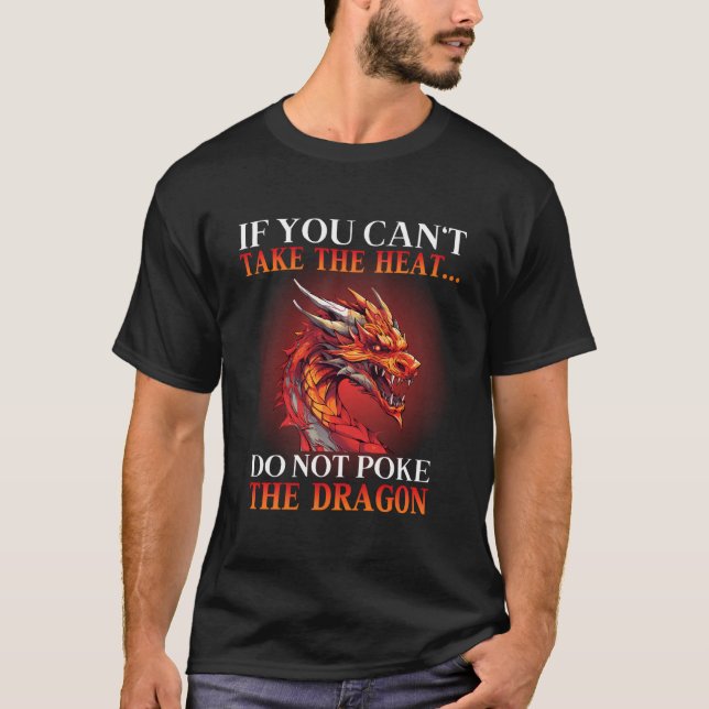 Cool Dragon Flame-Spewing Flying Mythical Creature T-Shirt (Vorderseite)