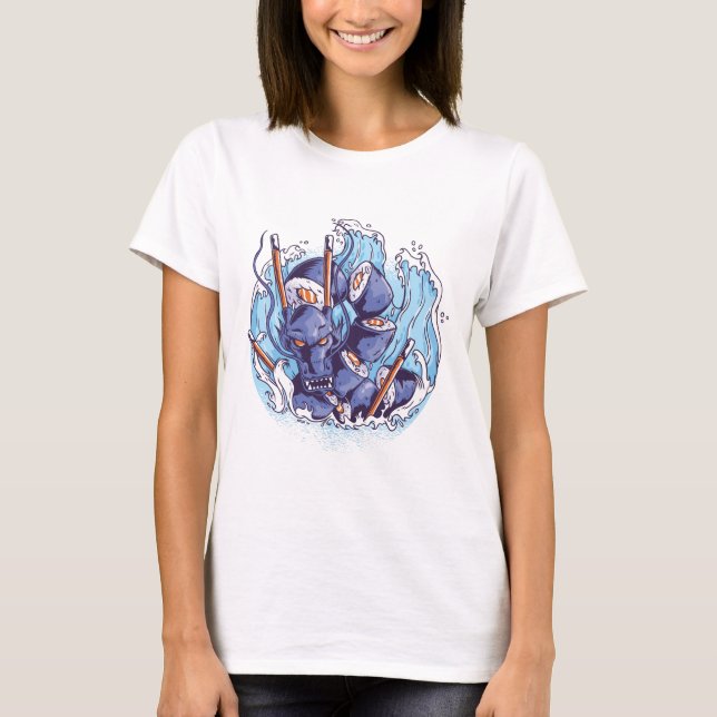 Cool Dragon SUSHI Anime Graphics Verwalten von Fei T-Shirt (Vorderseite)