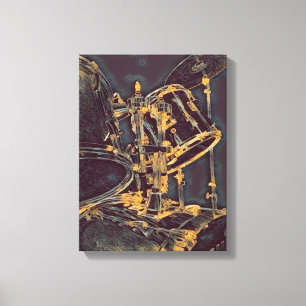 Cool Drummer Art sur toile - Kit tambour avec Cymb