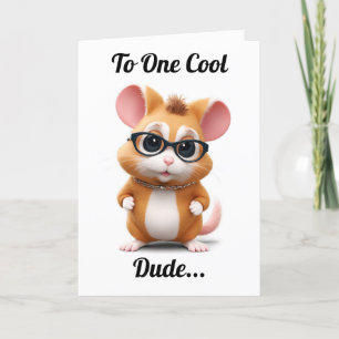 Cool Dude Hamster Carte de voeux d'anniversaire