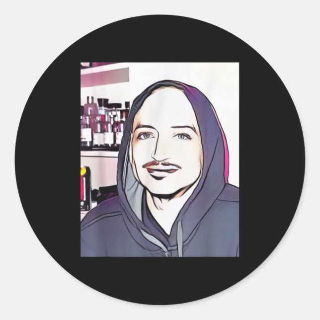 Cool Dude  Runder Aufkleber (Vorderseite)