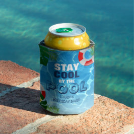 Cool durch den Pool Geburtstag Personalisiert Dosenkühler