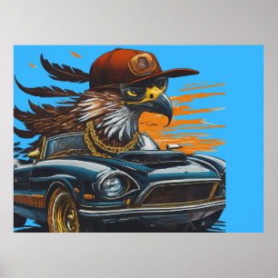 Cool Eagle Rider Poster