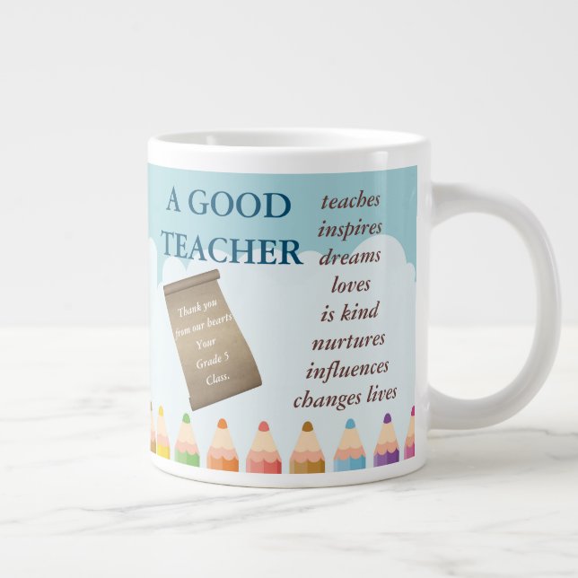 Cool ein gutes Teacher-Wertungsangebot Vielen Dank Jumbo-Tasse (Rechts)