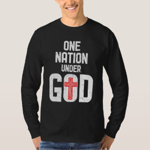 Cool Eine Nation unter Gott Religion Rotkreuz-Akti T-Shirt