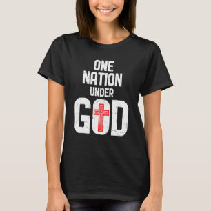 Cool Eine Nation unter Gott Religion Rotkreuz-Akti T-Shirt