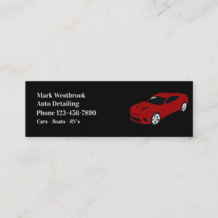 Cool einfaches Minimal Car Auto Detailinservice Si Mini Visitenkarte