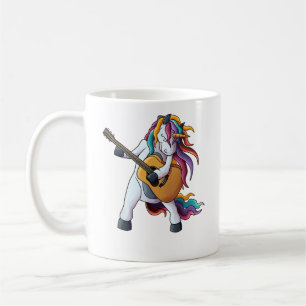 Cool Einhorn spielt Gitarre _ Lustiges Tier Guitar Kaffeetasse