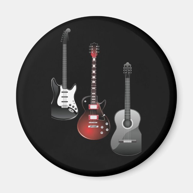 Cool Electric Guitars for Music Lovers Custom Gift Magnet (Vorne)