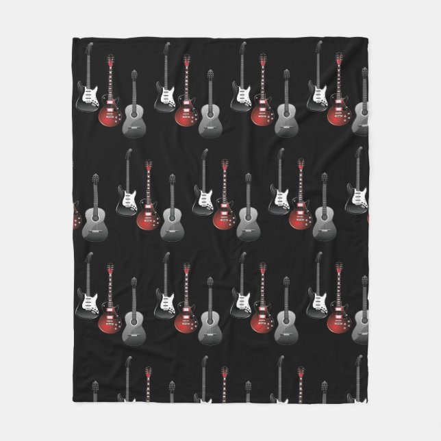 Cool Electric Guitars for Music Lovers Gift Fleecedecke (Vorderseite)