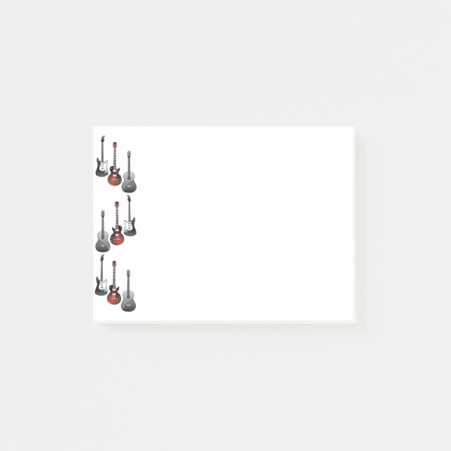 Cool Electric Guitars for Music Lovers Gift Post-it Klebezettel (Vorderseite)