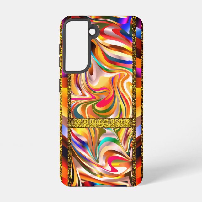 Cool Elegante Wirble Farben Samsung Galaxy Hülle (Rückseite)