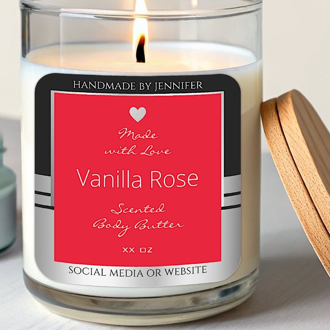 Cool emballage de produits Étiquettes Noir Argent  (Créateur téléchargé)