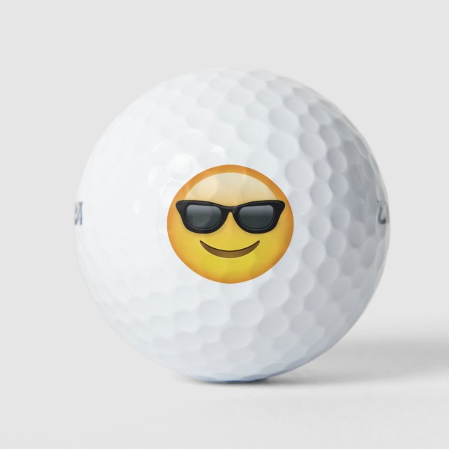 Cool Emoji Golfball (Vorderseite)