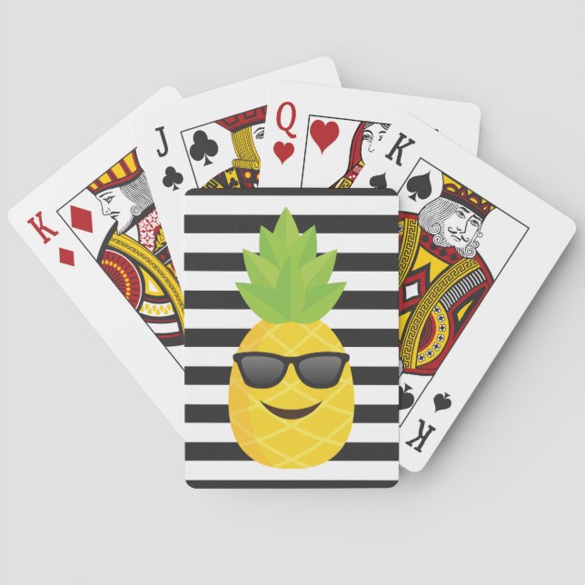 cool emoji pineapple spielkarten (Rückseite)