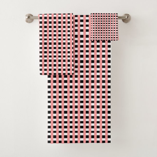 Cool En vichy rose noir et blanc Motif Design (En situation)