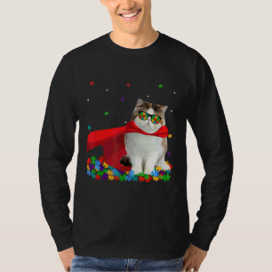 Cool Exotic Autismus Awareness Graphic Cat T-Shirt