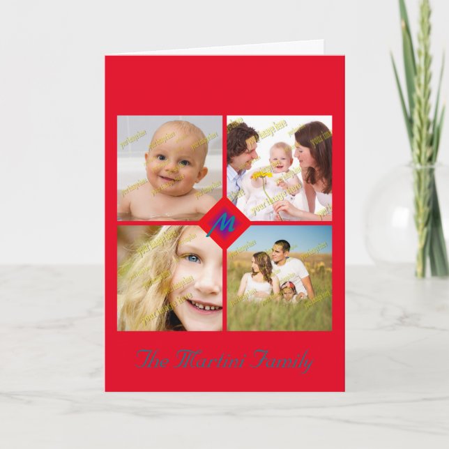 Cool Family Stylish Fab Foto Collage Karte (Vorderseite)