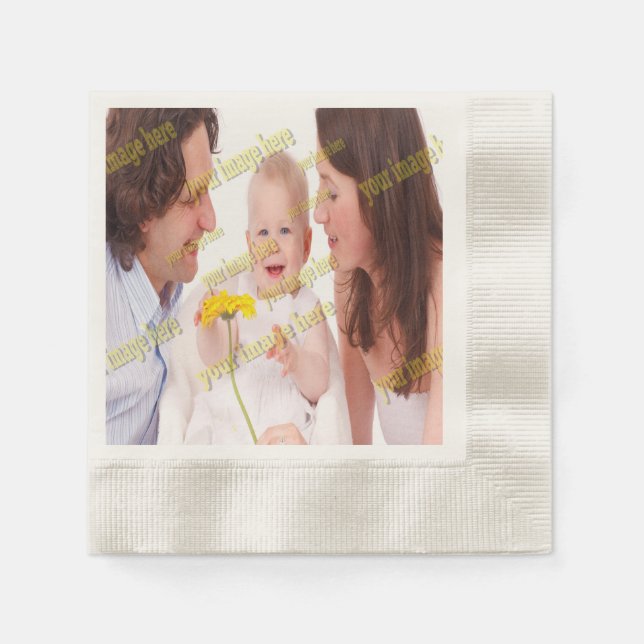Cool Family Stylish Fab Foto Collage Serviette (Vorderseite)