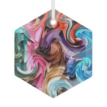 Cool-farbiges Fluid-Patchwork-Mosaik-Zeichner