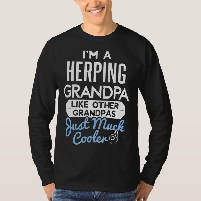 Cool Fathers Day T-Shirt Herping Grandpa (Vorderseite)