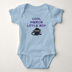 Cool Fierce Boy Funny Niedlicher Cartoon Ninja Mon Baby Strampler
