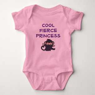 Cool Fierce Princess Funny Niedlich Ninja Monkey Baby Strampler