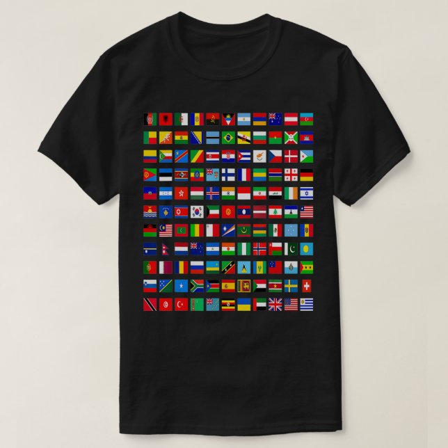 Cool Flags of the World Countries International Fl T-Shirt (Design vorne)