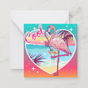 Cool Flamingo Mitteilungskarte
