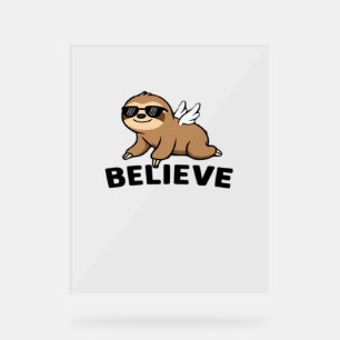 Cool Flying Sloth Croyez Drôle Motivational Design