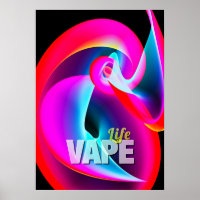 Cool fou Vape Cloud Posters Abstraits