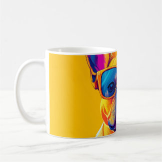 Cool French bulldog dog with sunglasses Kaffeetasse
