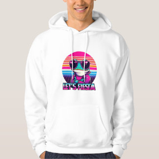 Cool Frog 80er Party Vibes Hoodie