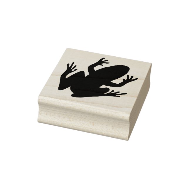 Cool Frosch-Silhouette Gummistempel (Stempel)