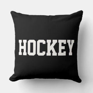 Cool Fun Athletic Bold Weiße HOCKEY Text Auf Schwa Kissen