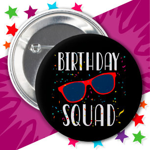 Cool Fun Matching Group Party Crew Geburtstagskola Button