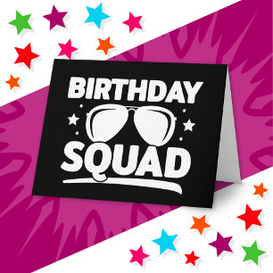 Cool Fun Matching Group Party Crew Geburtstagskola Karte
