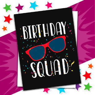 Cool Fun Matching Group Party Crew Geburtstagskola Postkarte