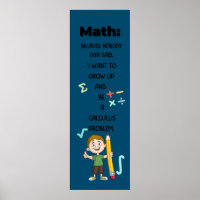 Cool Funny Math Poster Citations pour décoration d
