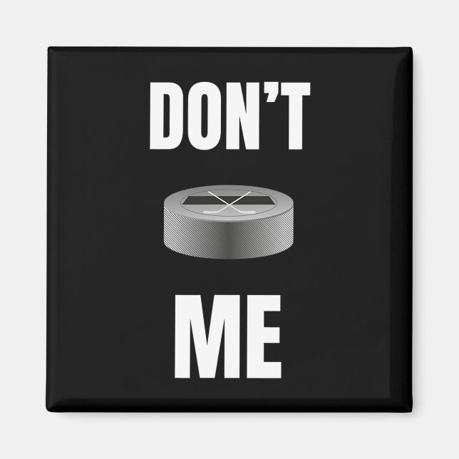 Cool Funny Puck With Stick Hockey  Magnet (Vorne)