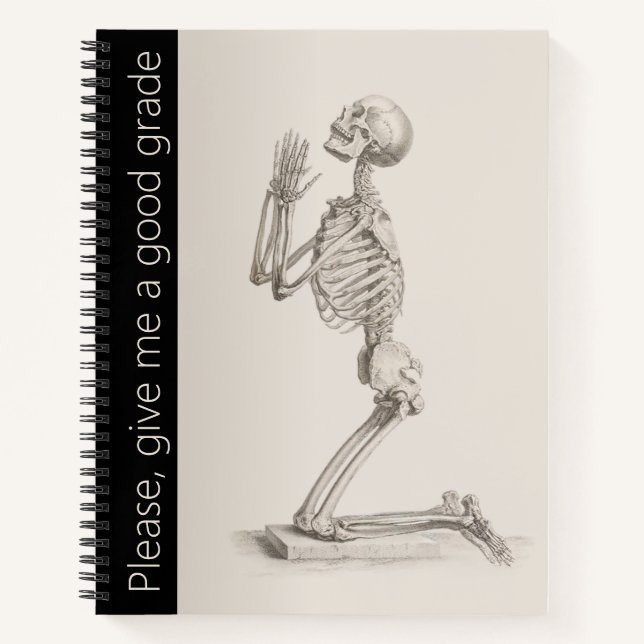 Cool Funny Skeleton Spiral Notebook Notizbuch (Vorderseite)