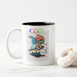Cool Funny Skier Skischuhmodelle Lustiges Skif Zweifarbige Tasse