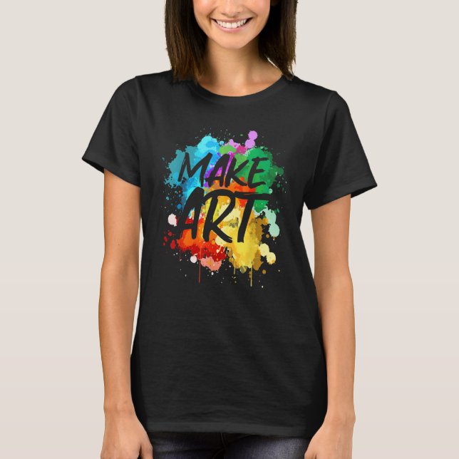 Cool für Männerinnen Künstlerinnen T-Shirt (Vorderseite)
