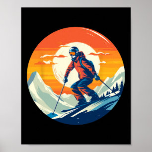 Cool für Snowboard und Ski Lover im weißen Mund Poster