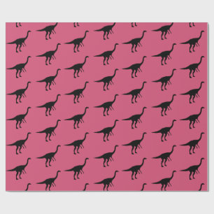 Cool Gallimimus Dino Dinosaur Silhouette Geschenkpapier