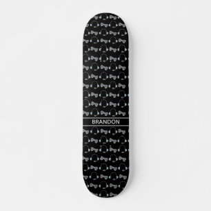 Cool Gamer Custom Black Gaming Muster Skateboard
