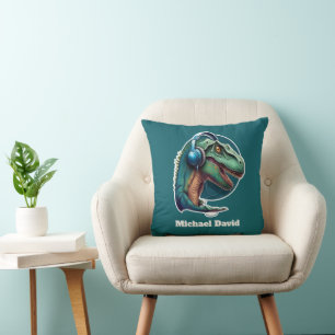 Cool Gamer-Dinosaurier-Name Kissen