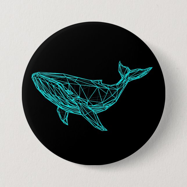 Cool Gamer Whale Button (Vorderseite)